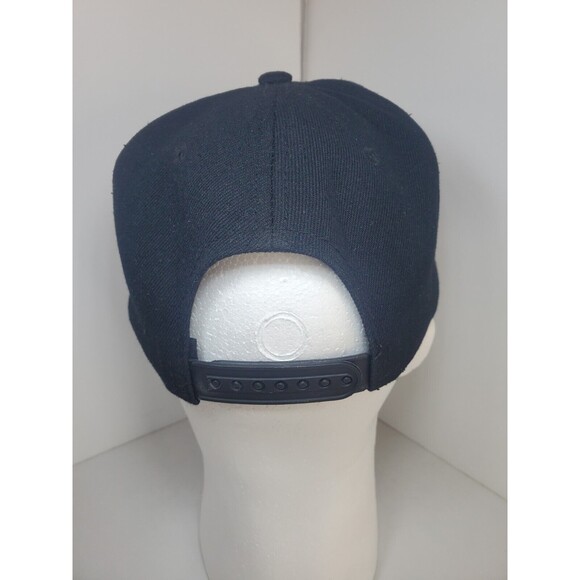 Vans Drop V Snapback Skate Hat Cap Black Wide White Flat Bill Embroidered Logo - Picture 4 of 7